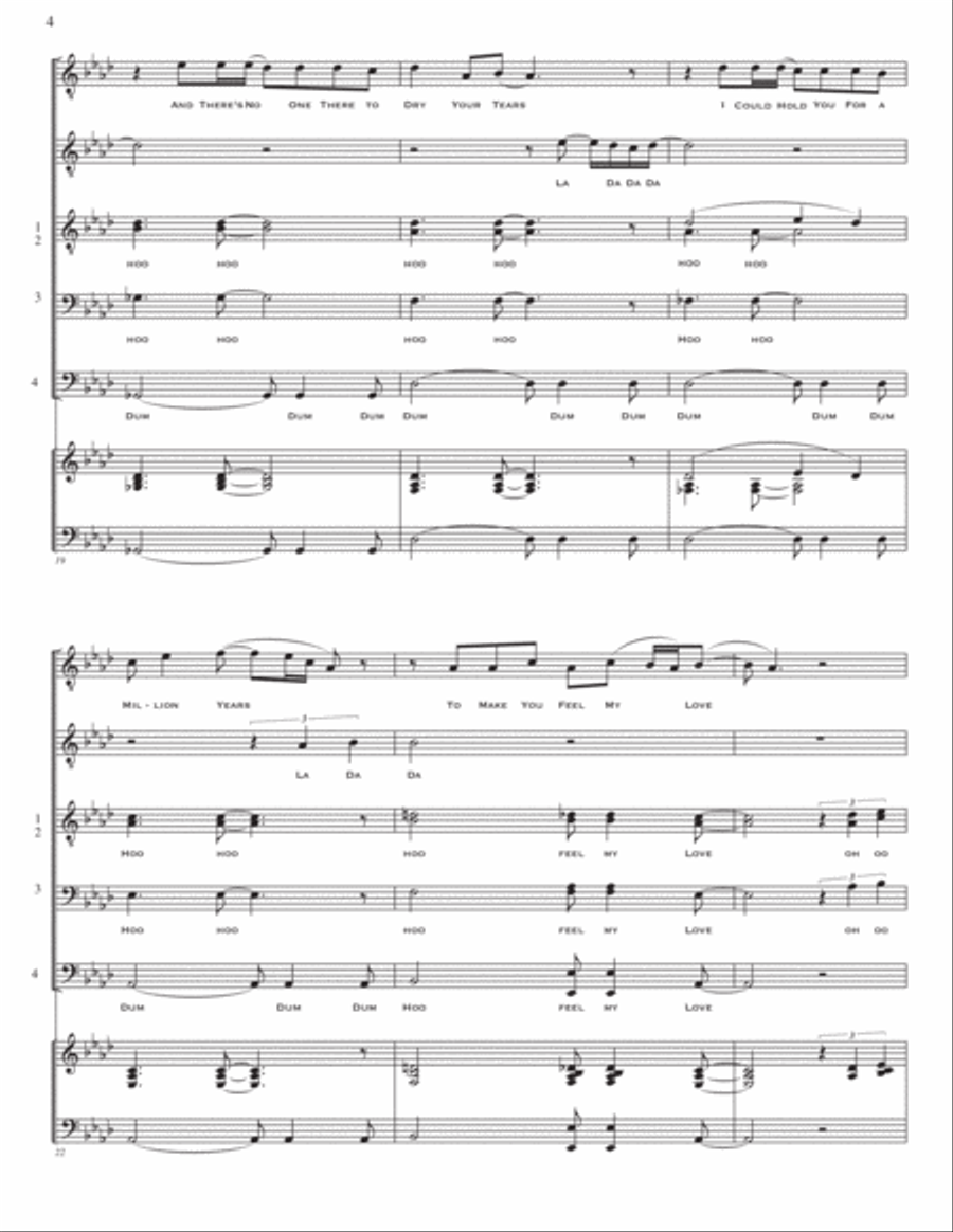 To Make You Feel My Love To Make You Feel My Love TTBB scores gallery preview page 5