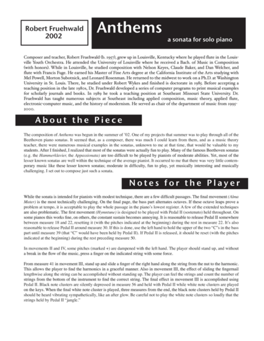 Anthems: A Sonata for Solo Piano Piano Solo scores gallery preview page 2