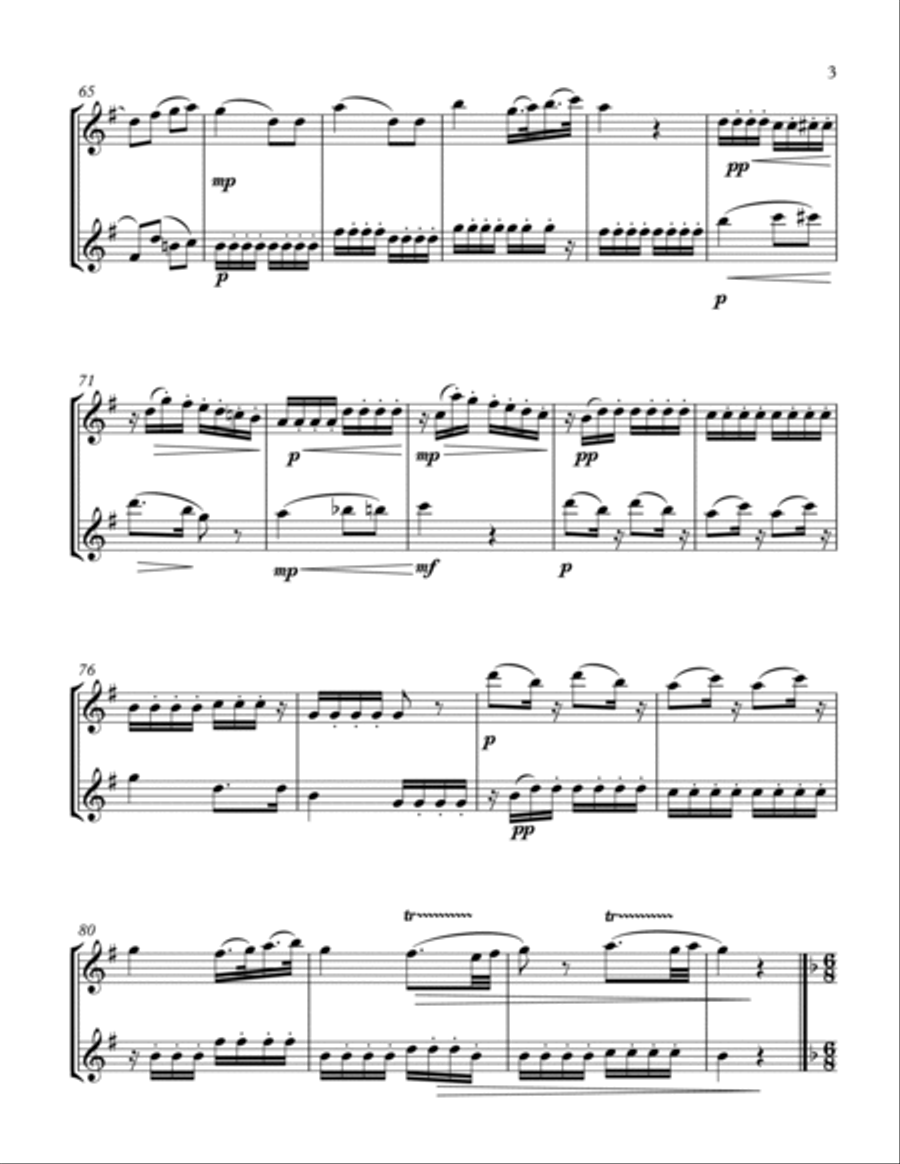 Eight Arias From Mozart's Marriage Of Figaro For Flute Duet Flute Duet scores gallery preview page 4