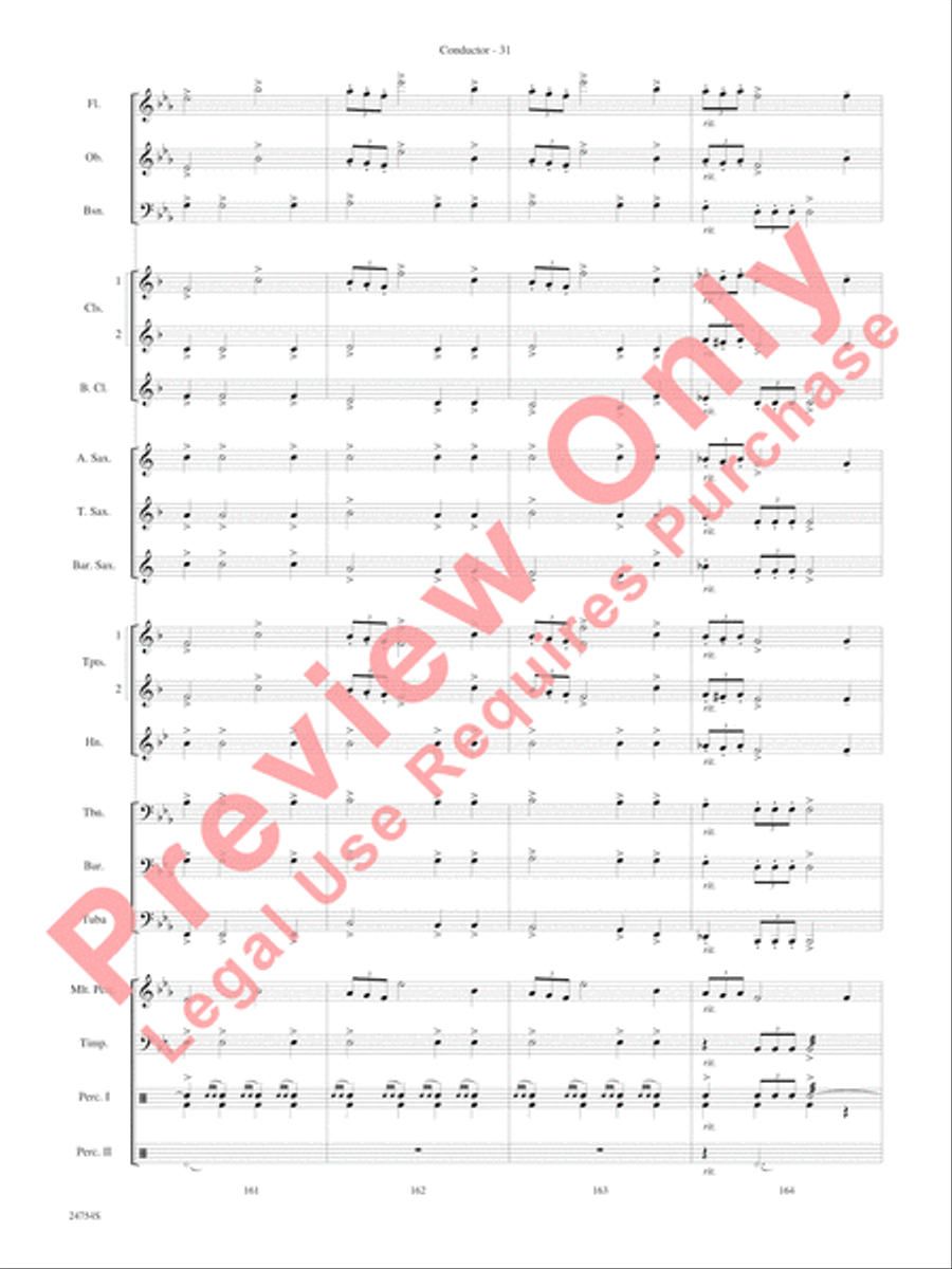 Selections from The Star Wars Saga Concert Band scores gallery preview page 34