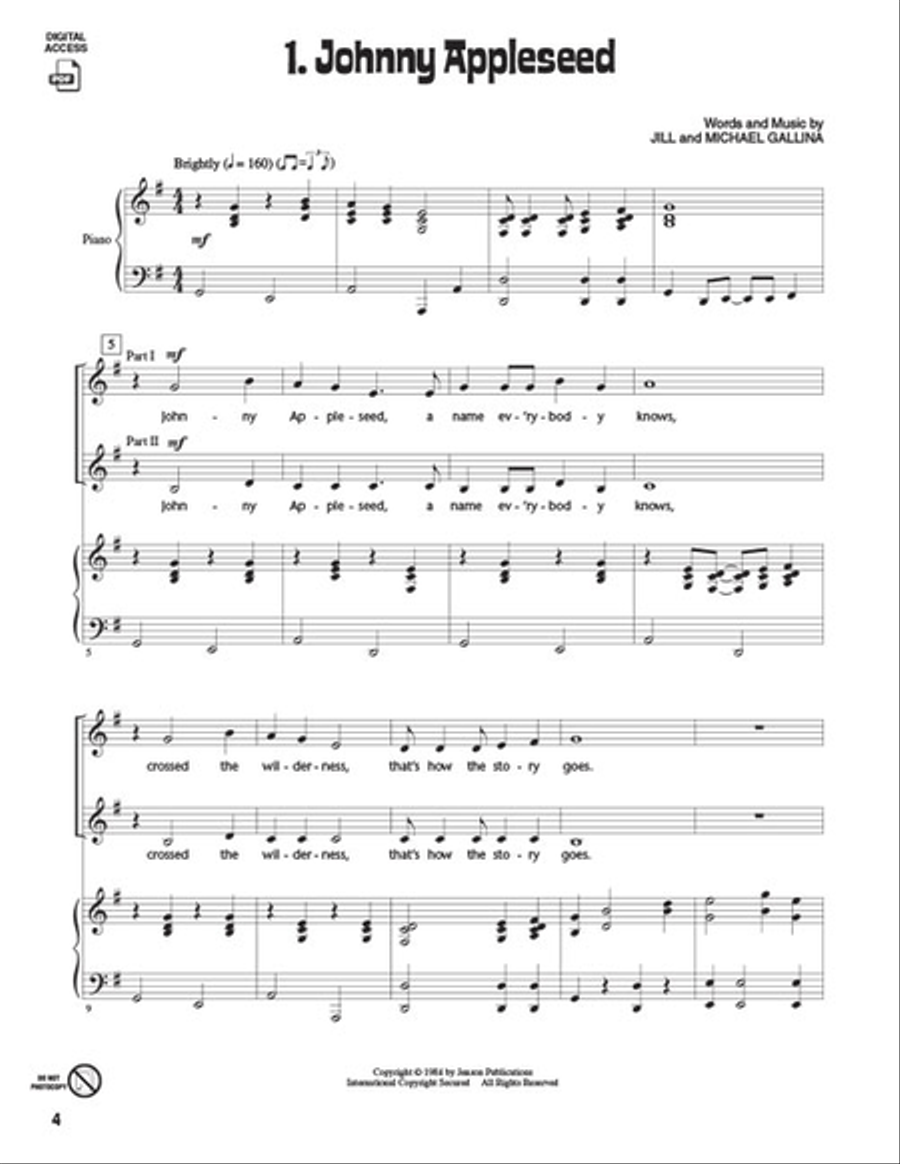 Johnny Appleseed Johnny Appleseed Choir scores gallery preview page 3
