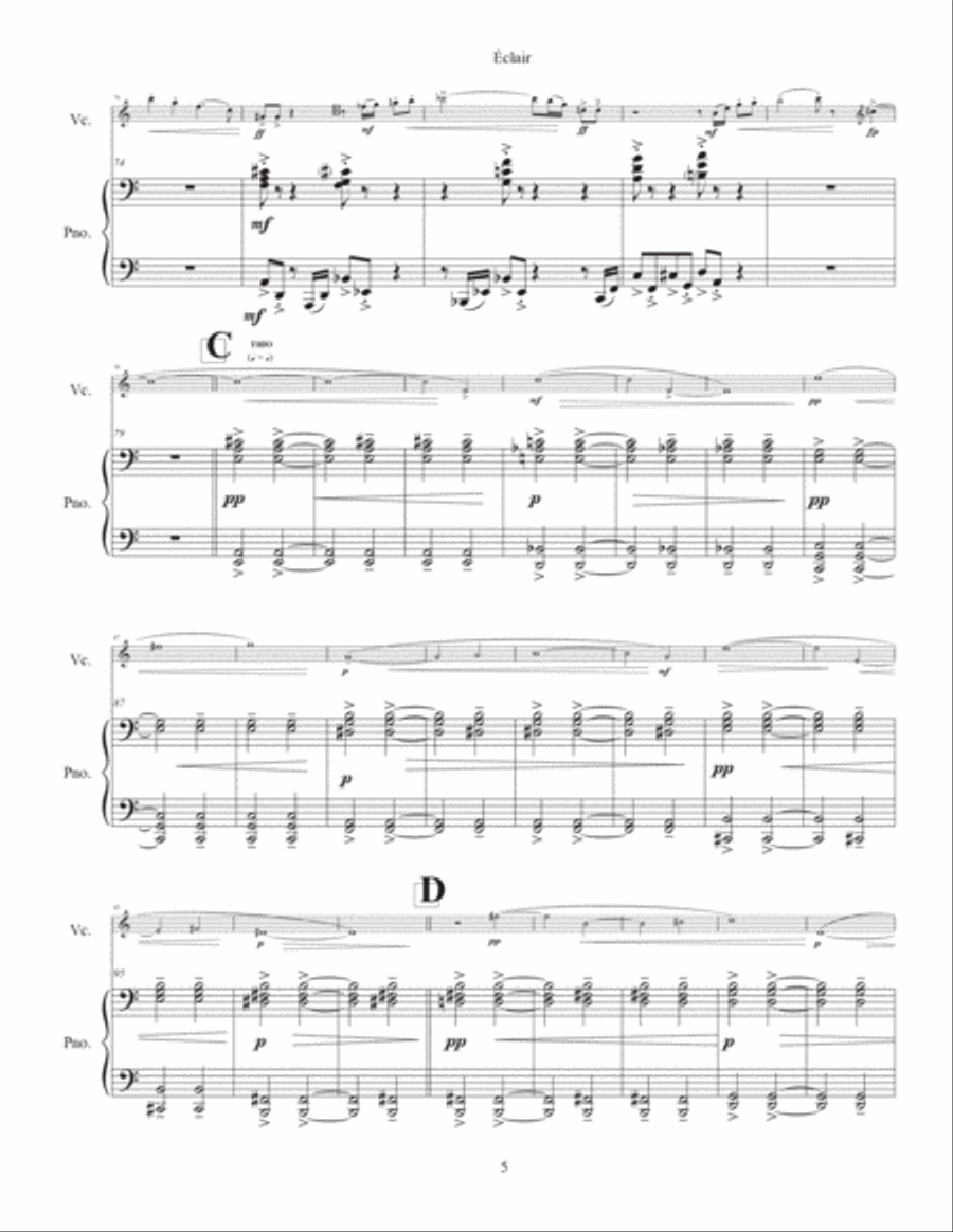 Éclair (2021) piano part Éclair (2021) piano part Piano Solo scores gallery preview page 5