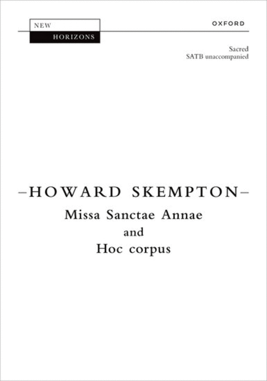 Missa Sanctae Annae and Hoc Corpus 4-Part scores gallery preview page 1