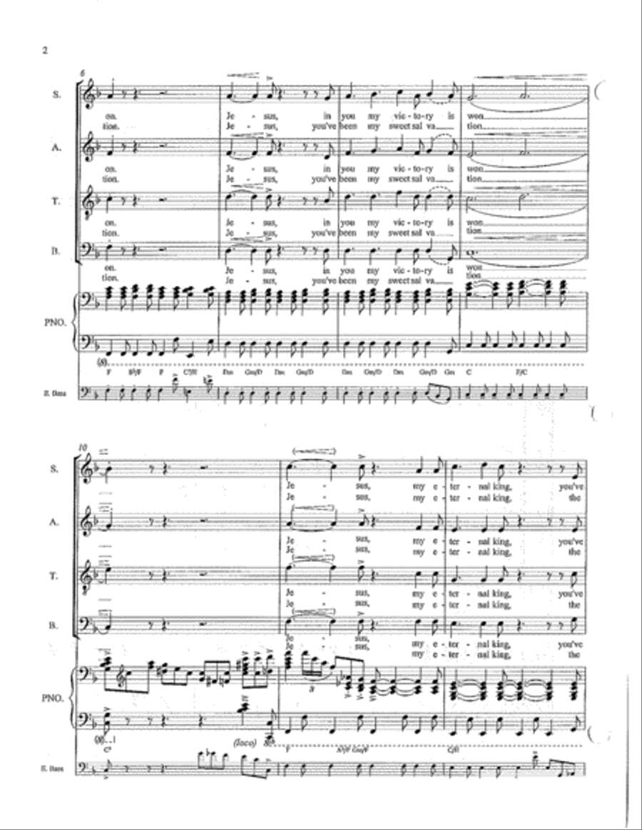 Thank You, Jesus! Thank You, Jesus! 4-Part scores gallery preview page 2
