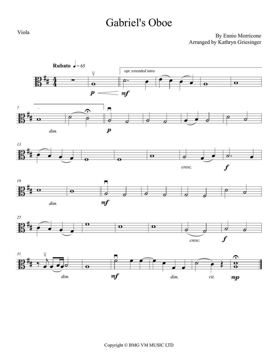 Gabriel's Oboe String Quartet scores gallery preview page 3