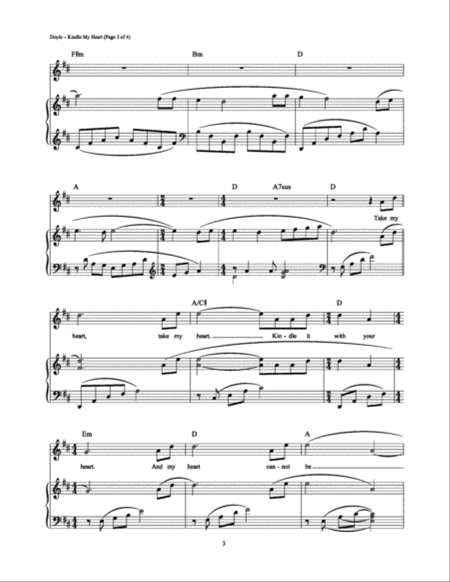 Kindle My Heart Kindle My Heart Piano, Vocal, Guitar scores gallery preview page 3