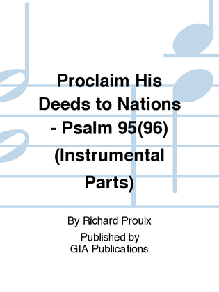 Proclaim His Deeds to Nations - Instrument edition