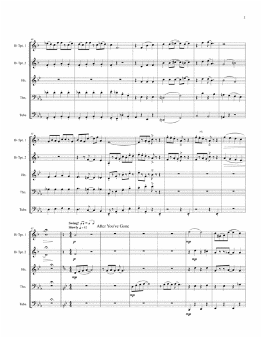 The Jazz Era for Brass Quintet Brass Quintet scores gallery preview page 5
