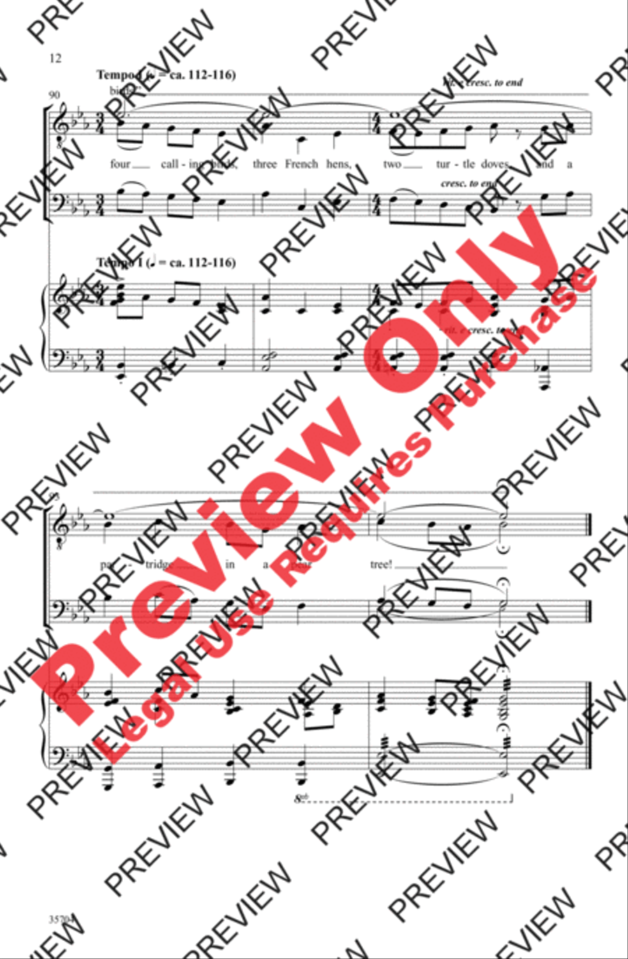 The Twelve Days After Christmas Men's Choir scores gallery preview page 23