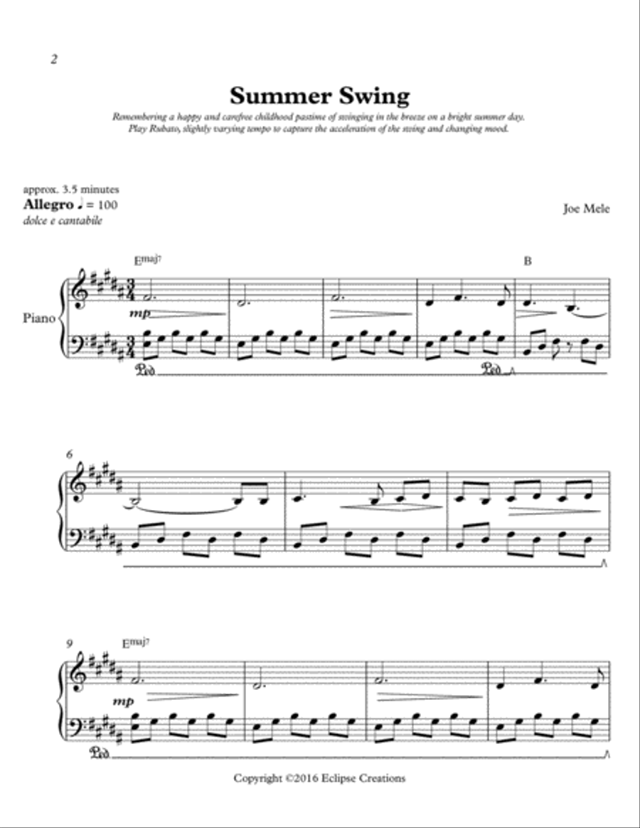 Summer Swing (Piano Solo) Piano Solo scores gallery preview page 2