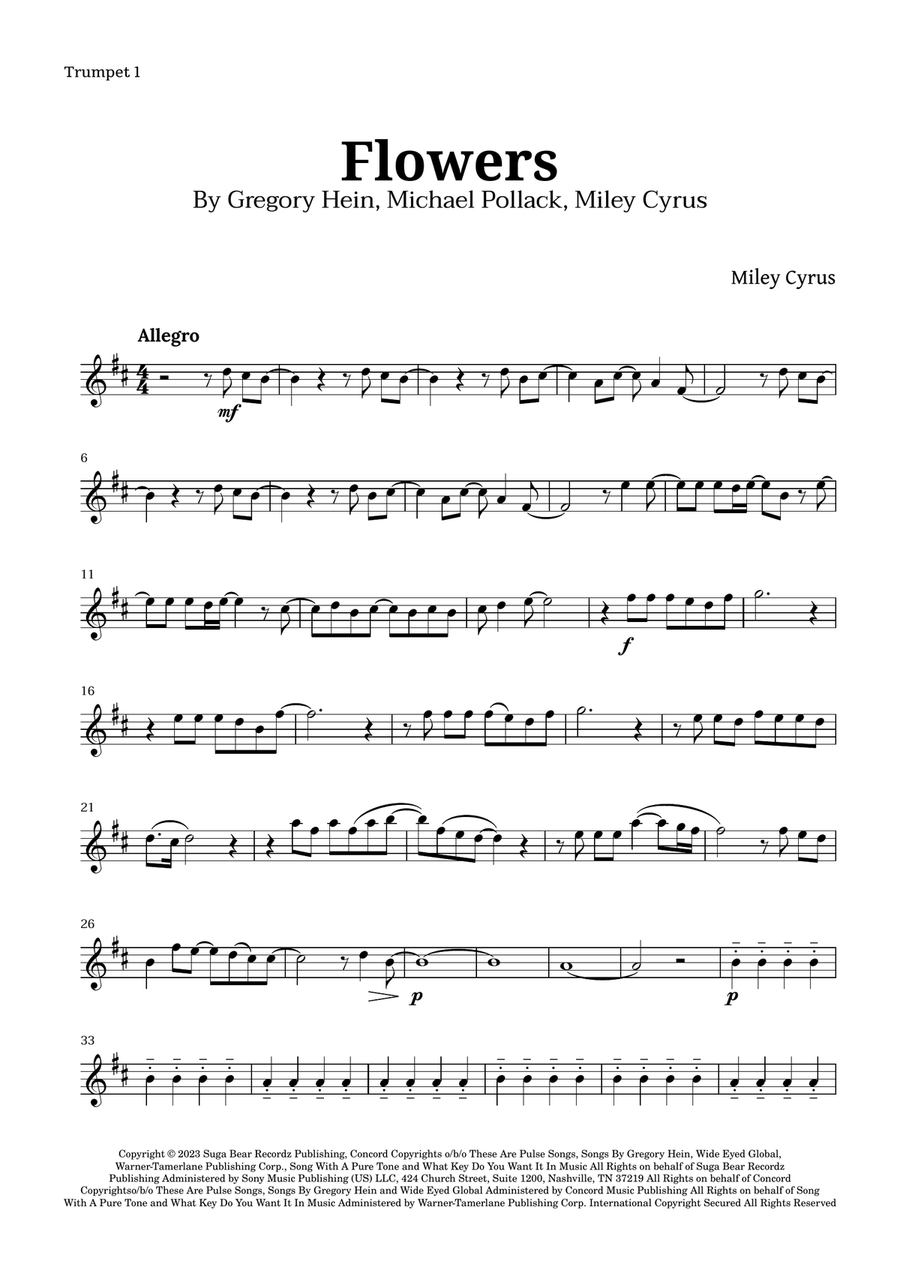 Flowers Brass Quintet scores gallery preview page 5