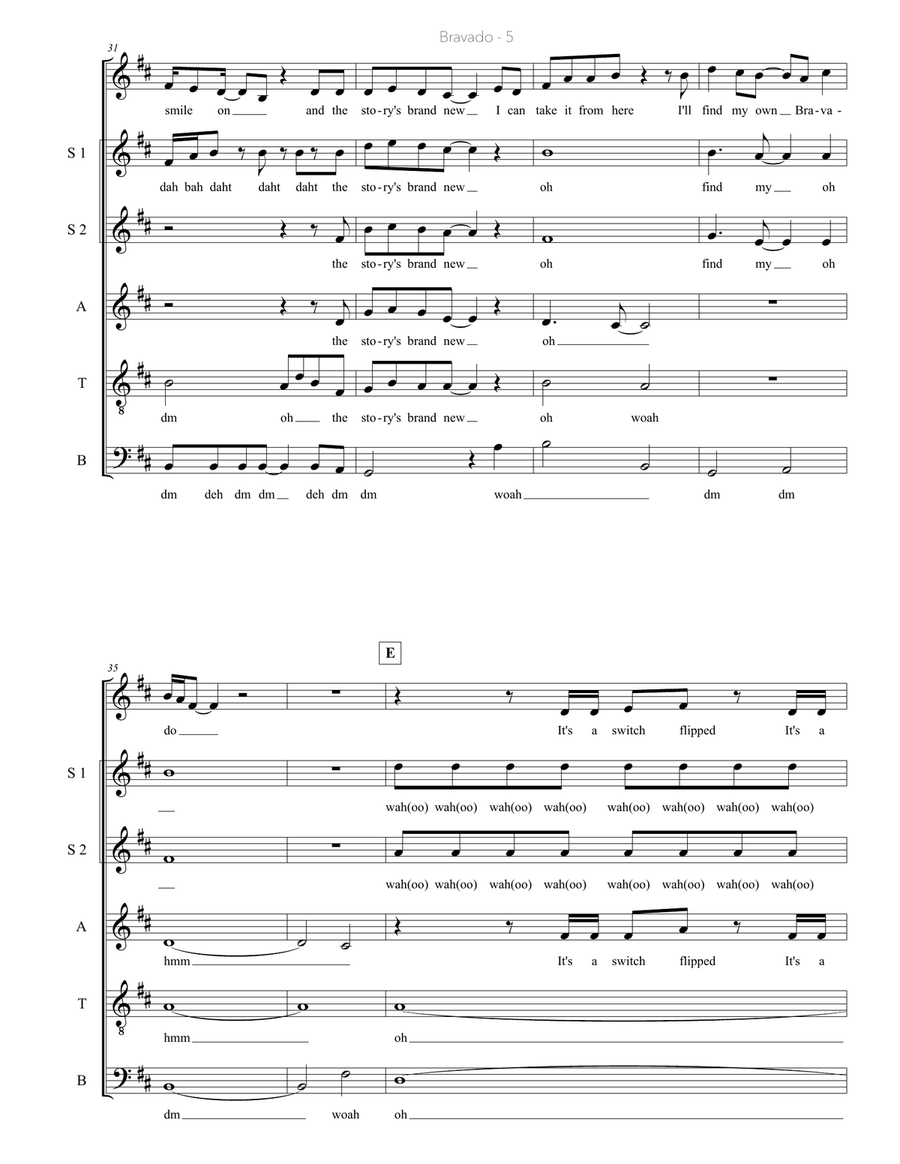 Bravado 4-Part scores gallery preview page 5