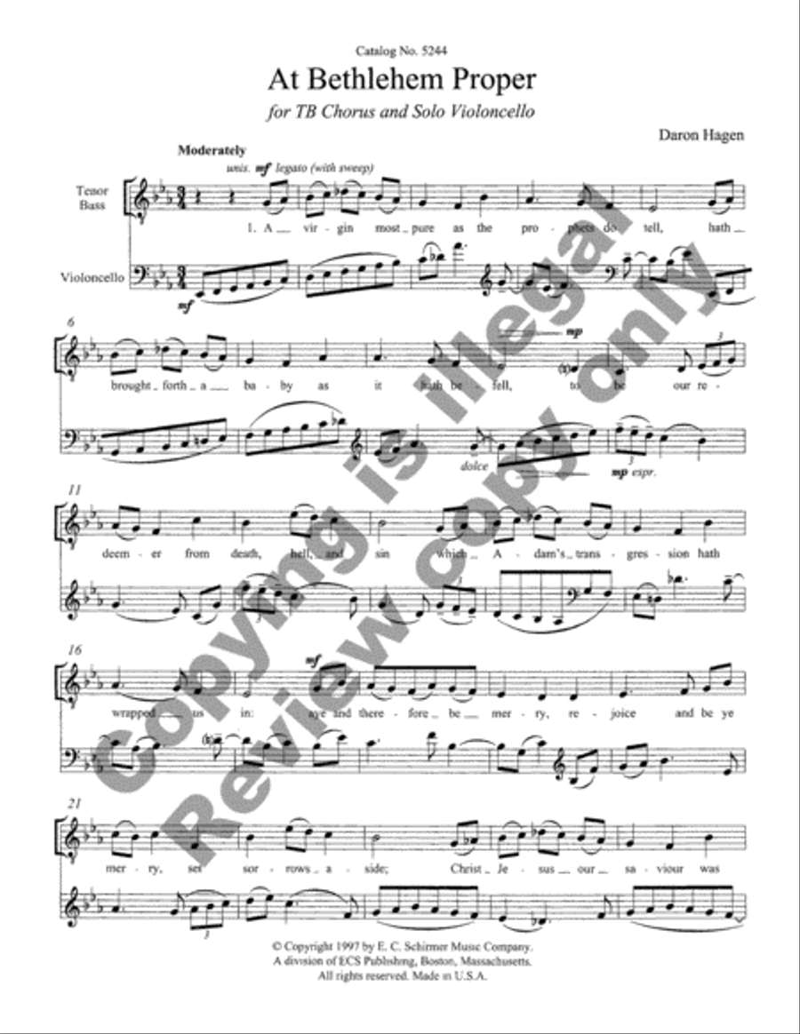 Silent Night-A Christmas Collection: At Bethlehem Proper TB scores gallery preview page 3
