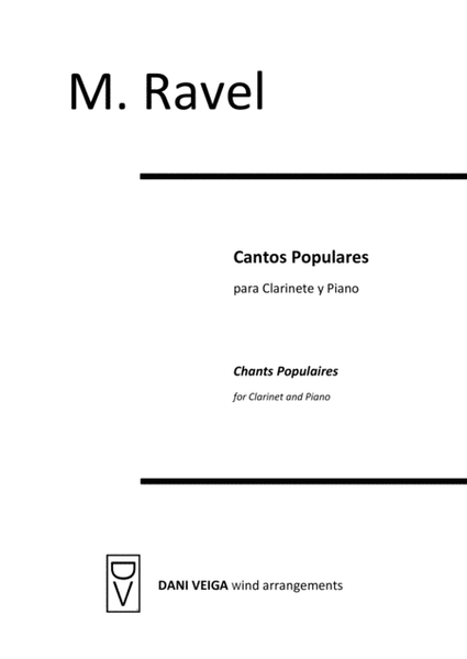 Ravel - Chants Populaires (Clarinet and Piano) image number null