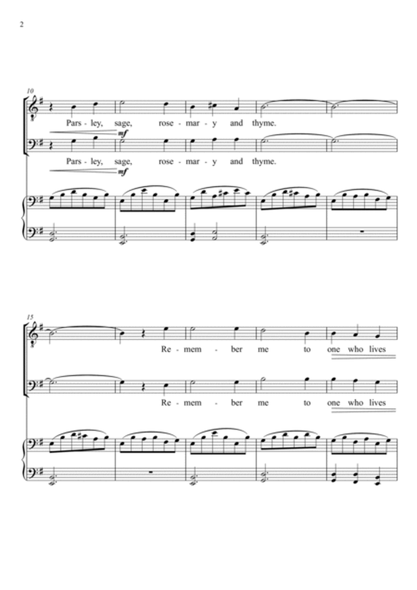 Scarborough Fair - Traditional English Folk Song (2-part Choir Tenor / Bass TB)
