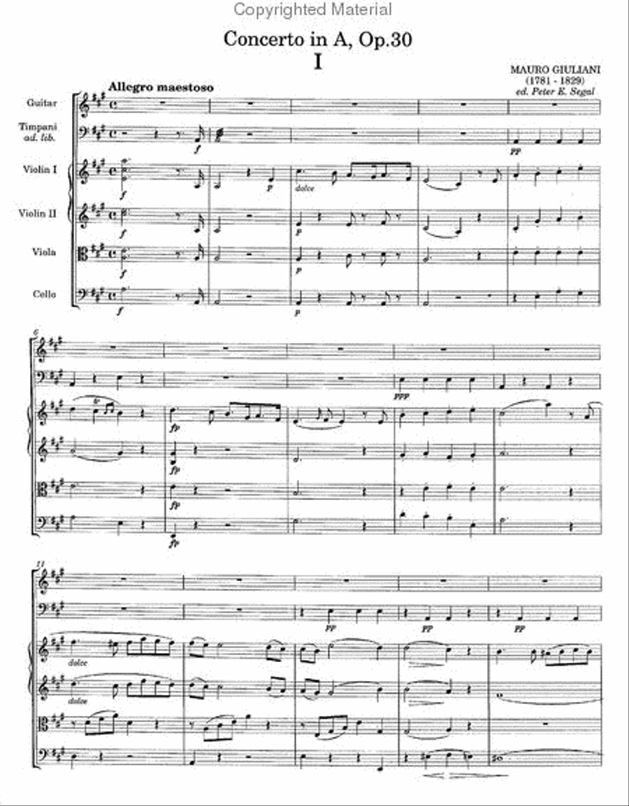Concerto for Guitar, Strings and Timpani, opus 30 - 2 cahiers Orchestra scores gallery preview page 2