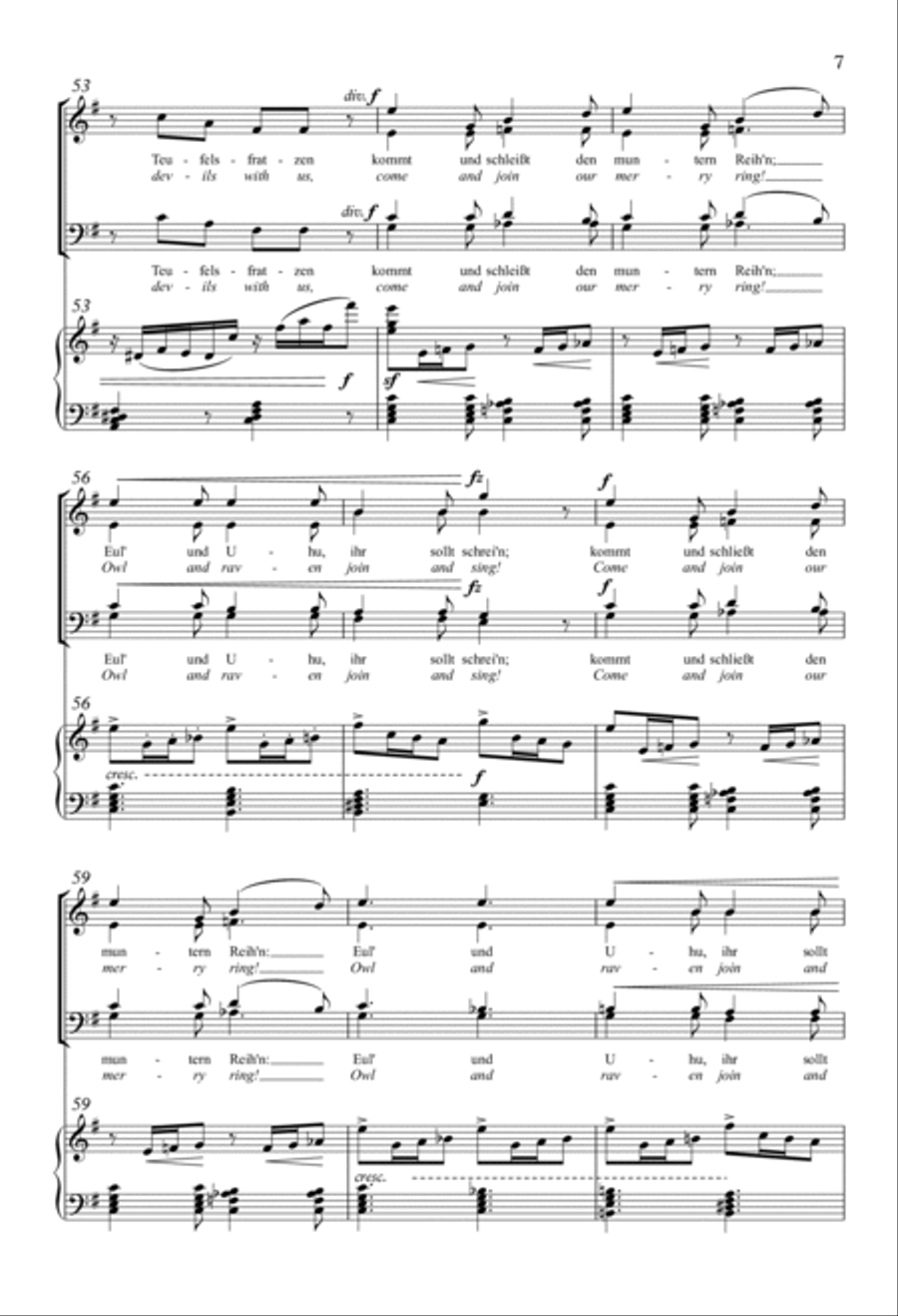 Chorus of Witches and Spirits 4-Part scores gallery preview page 6
