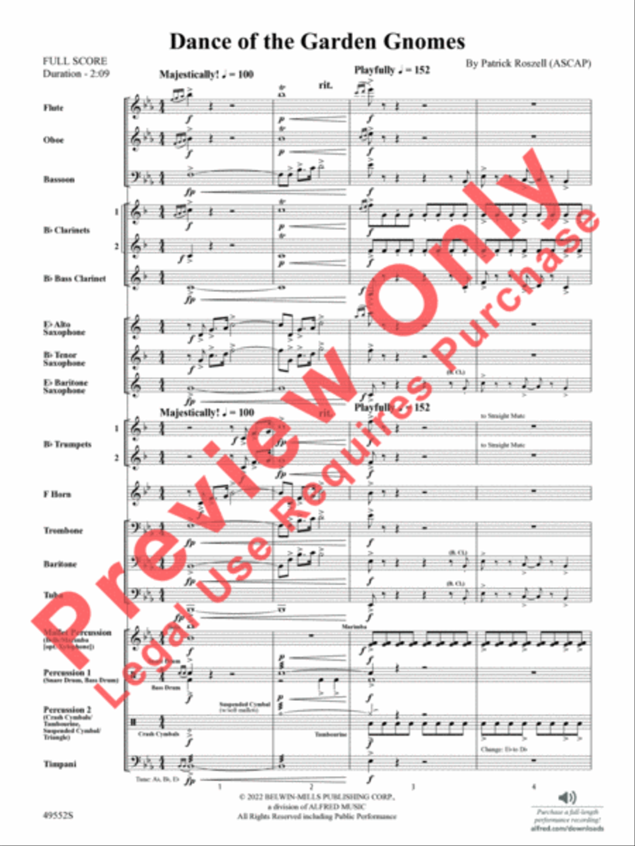 Dance of the Garden Gnomes Concert Band scores gallery preview page 4