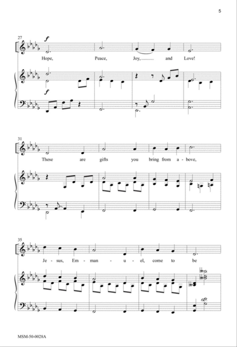 Three Advent Prayers 4-Part scores gallery preview page 3