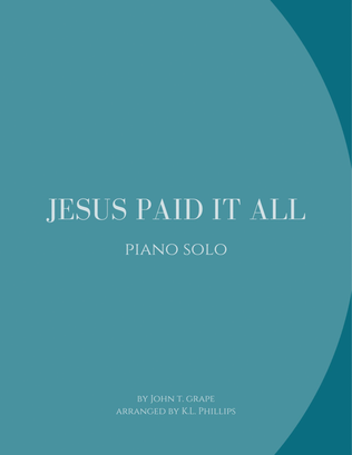 Book cover for Jesus Paid It All - Piano Solo
