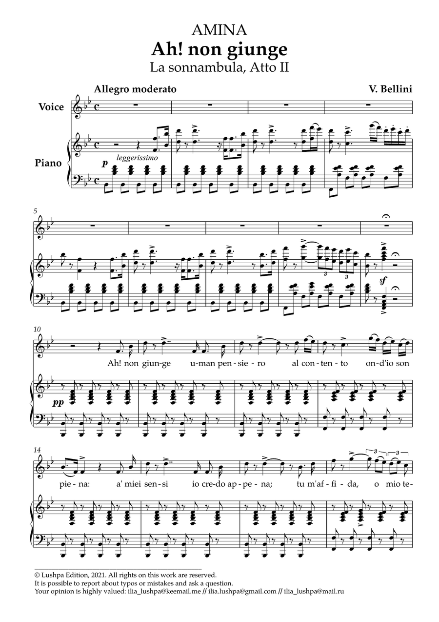 Ah! non giunge Piano, Vocal scores gallery preview page 3