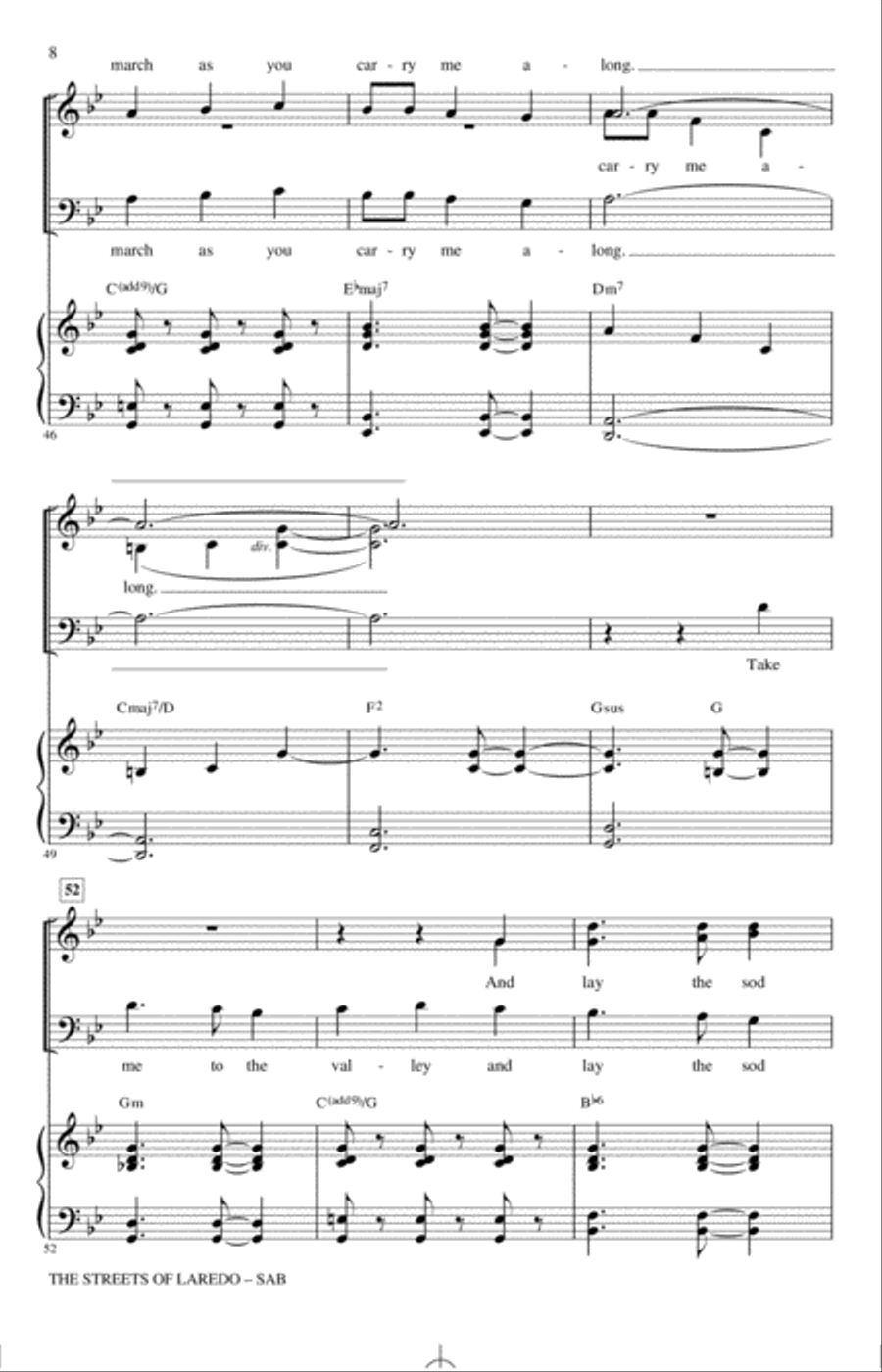 The Streets Of Laredo 3-Part scores gallery preview page 6