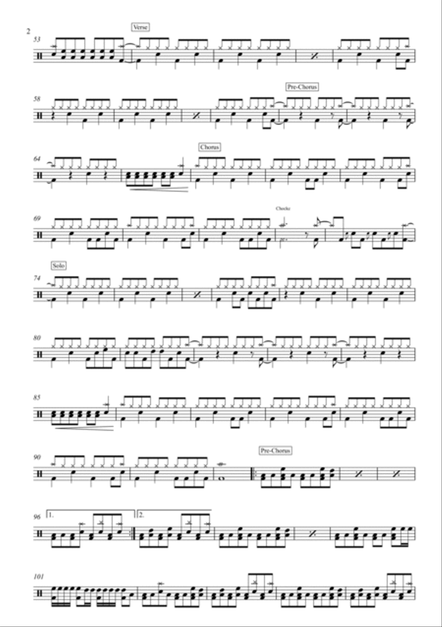 Enter Sandman Drum Set scores gallery preview page 2