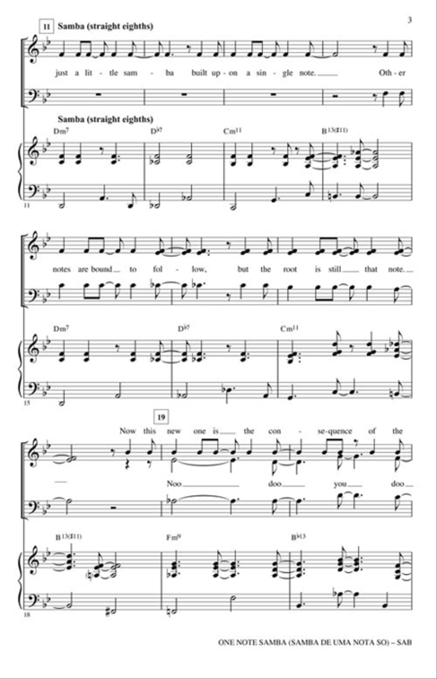 One Note Samba 3-Part scores gallery preview page 3