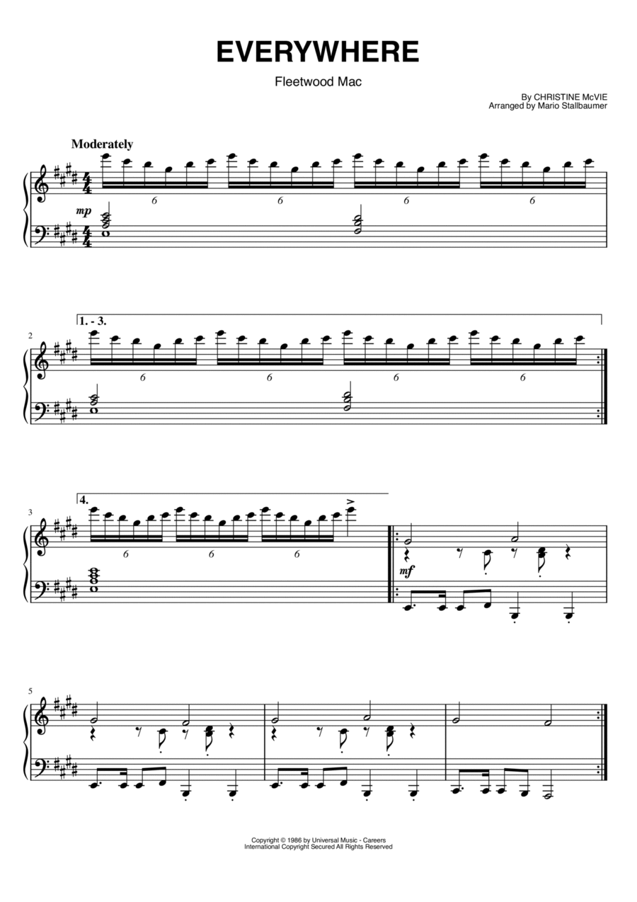 Everywhere Everywhere Voice scores gallery preview page 1