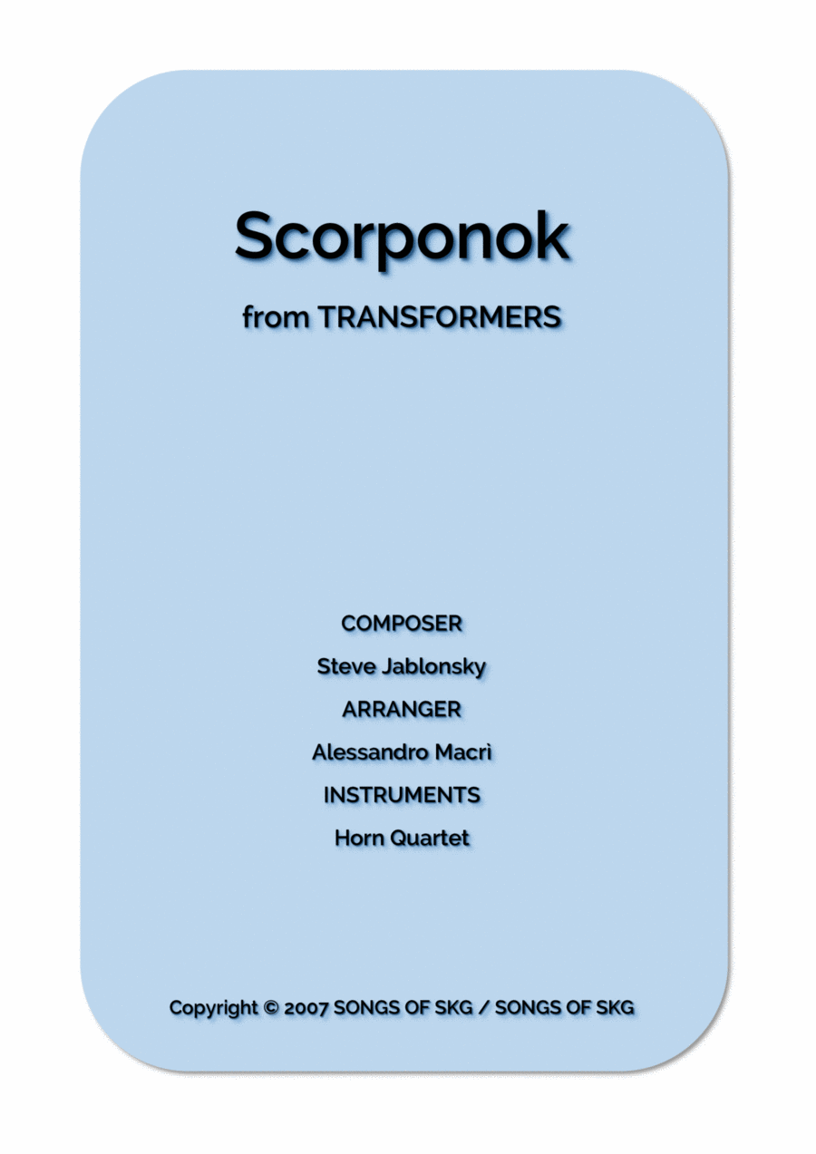 Scorponok Brass Quartet scores gallery preview page 1