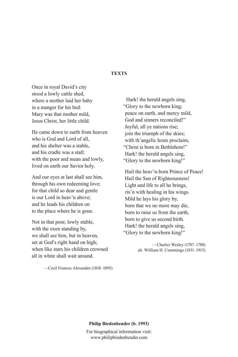 Once in Royal David's City/Hark! The Herald Angels Sing 4-Part scores gallery preview page 2