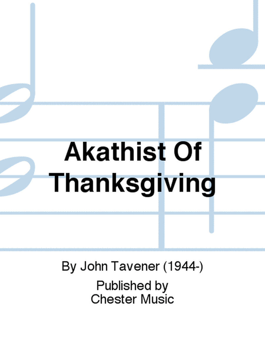 Akathist Of Thanksgiving
