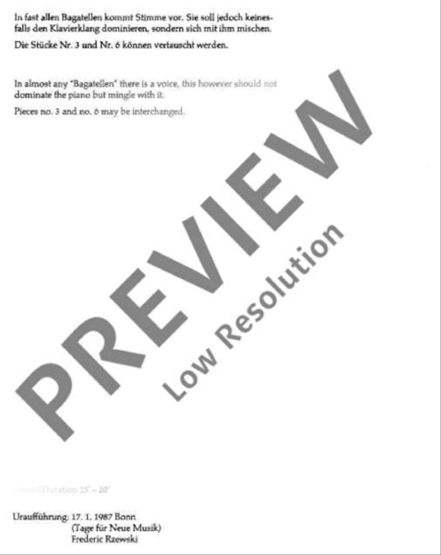 Bagatelles Bagatelles Piano Solo scores gallery preview page 3