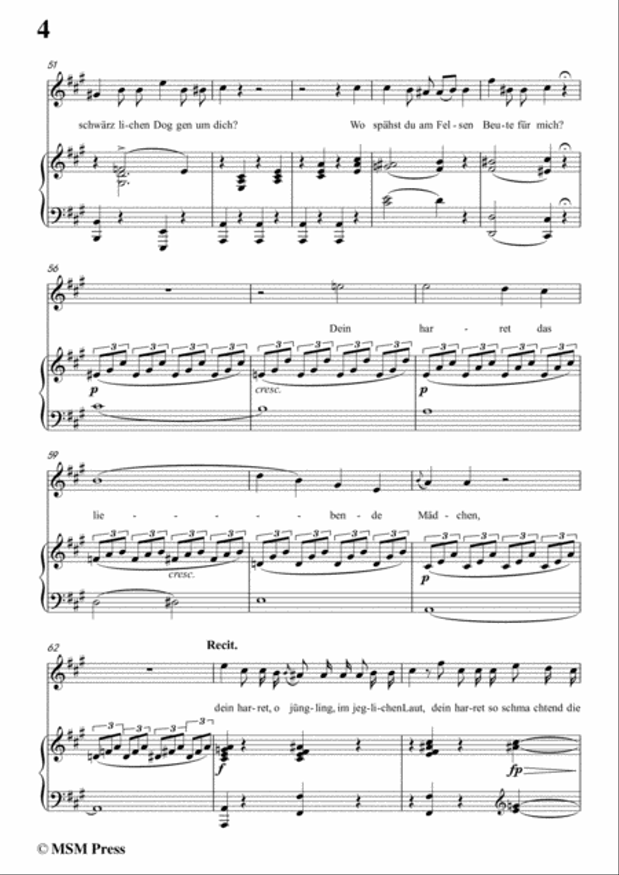 Schubert-Minona,in a flat minor,for Voice&Piano Voice scores gallery preview page 6