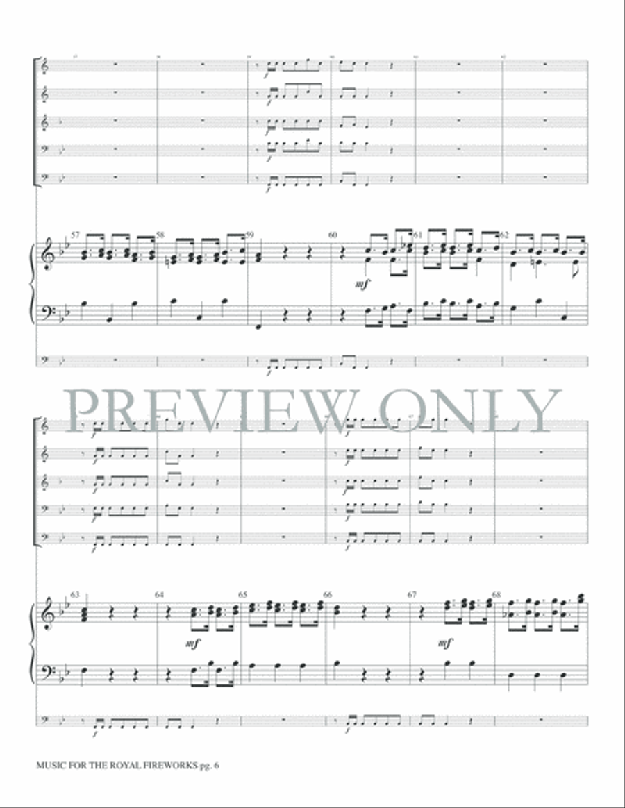 Music for the Royal Fireworks Brass Ensemble scores gallery preview page 8
