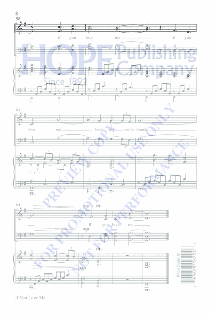 If You Love Me If You Love Me 4-Part scores gallery preview page 8