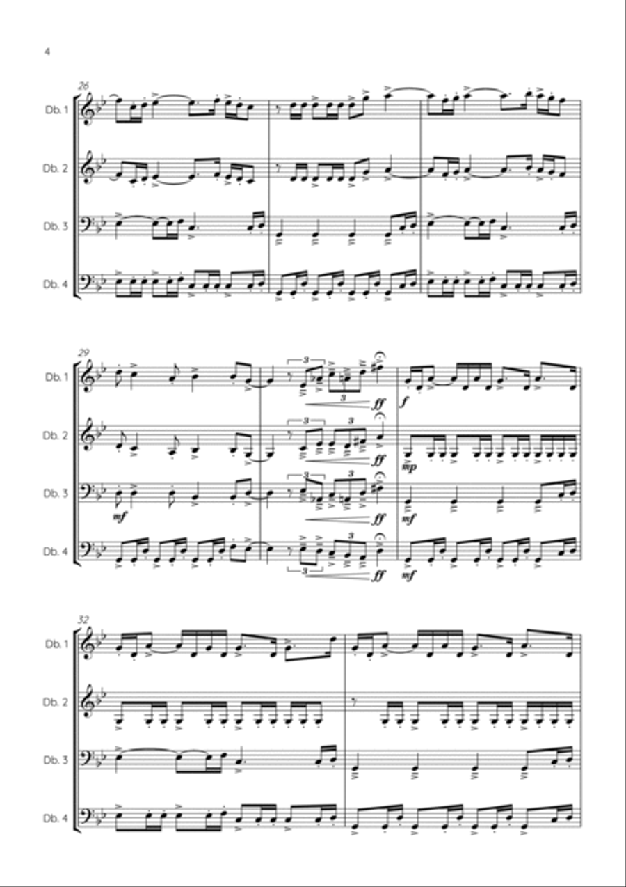 Theme From The Mandalorian Double Bass scores gallery preview page 6
