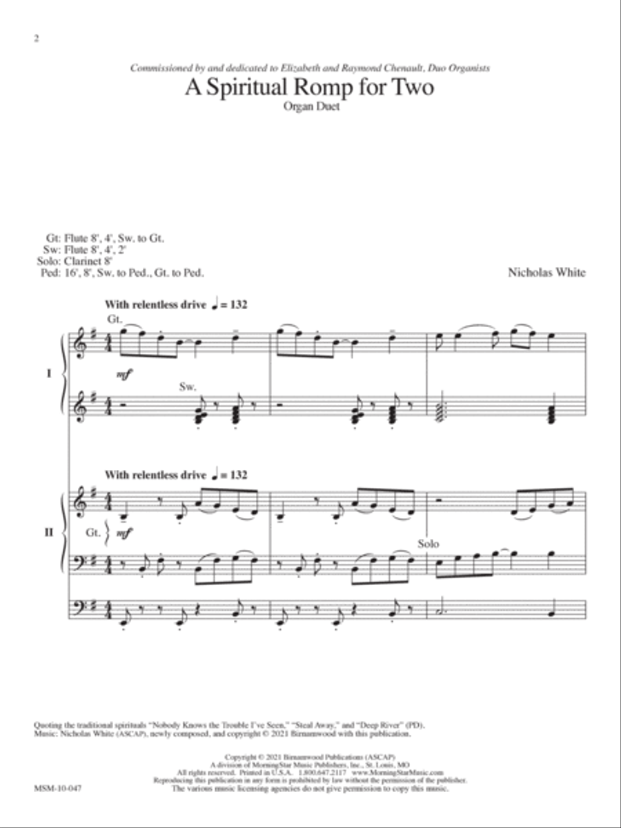 A Spiritual Duet A Spiritual Duet Organ scores gallery preview page 2