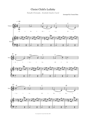 Christ Child's Lullaby (Taladh Chriosda) - violin and piano with parts page