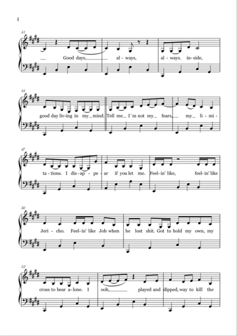 Good Days Piano Solo scores gallery preview page 4