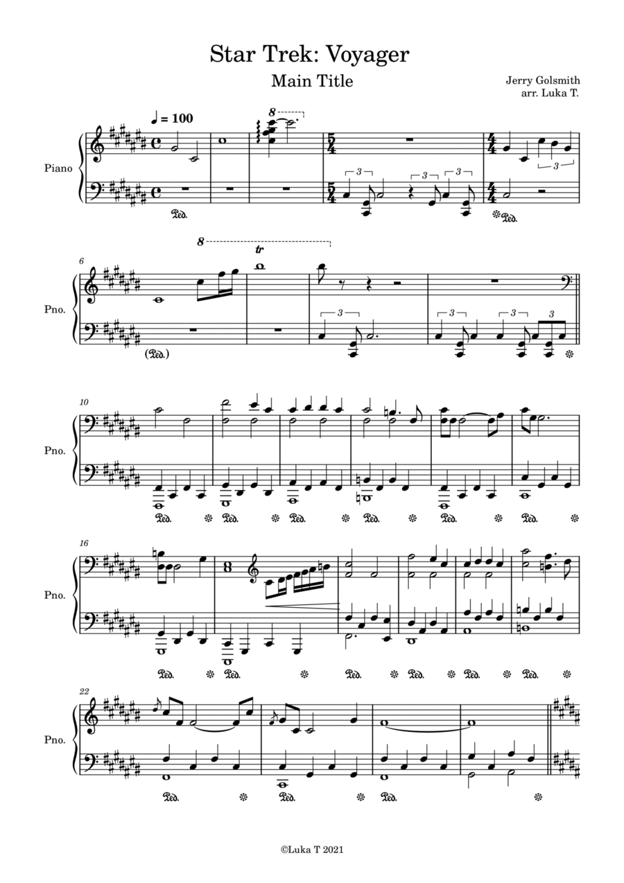 Star Trek - Voyager(r) Piano Solo scores gallery preview page 1