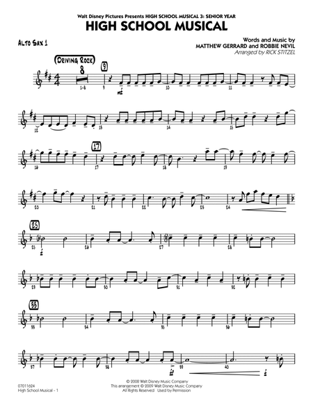 High School Musical (from "High School Musical 3: Senior Year") - Alto Sax 1