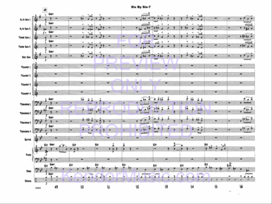 Six By Six Six By Six Jazz Ensemble scores gallery preview page 9