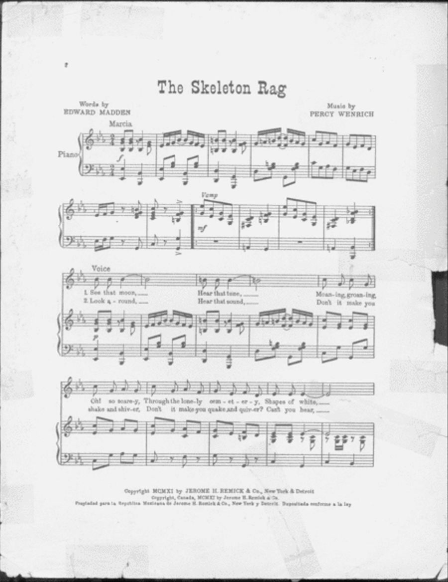 The Skeleton Rag. Song Voice scores gallery preview page 2