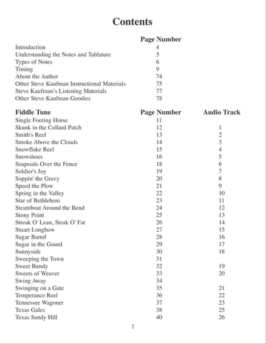 Steve Kaufman's Favorite Traditional Fiddle Tunes Flatpicking Guitar scores gallery preview page 3