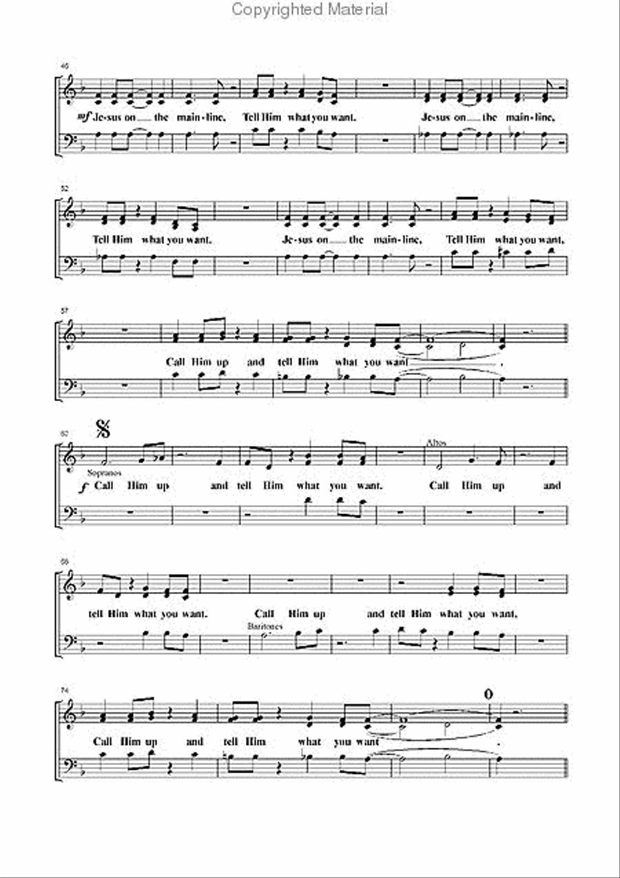 Jesus On the Mainline 3-Part scores gallery preview page 3