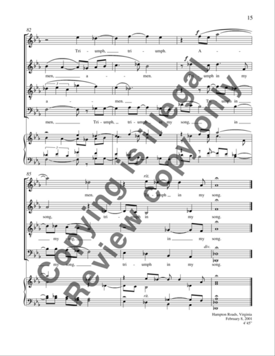 Triumph in my Song Choir scores gallery preview page 8