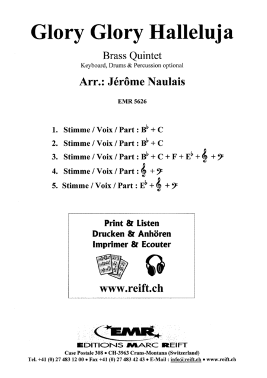Glory Glory Halleluja Glory Glory Halleluja Brass Band scores gallery preview page 2