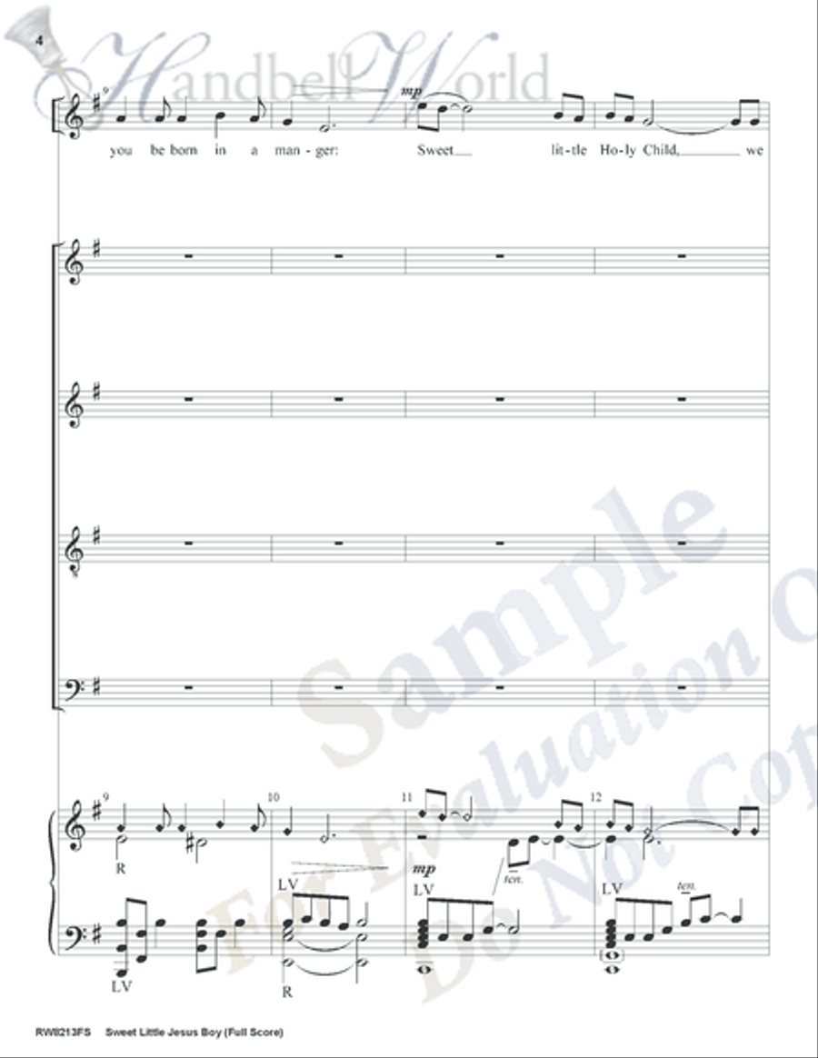 Sweet Little Jesus Boy Sweet Little Jesus Boy 5-Octaves scores gallery preview page 3