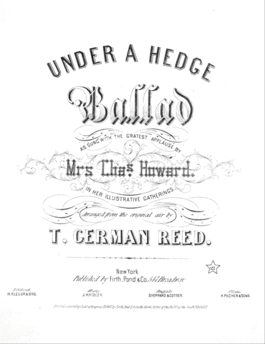 Under A Hedge. Ballad Voice scores gallery preview page 1
